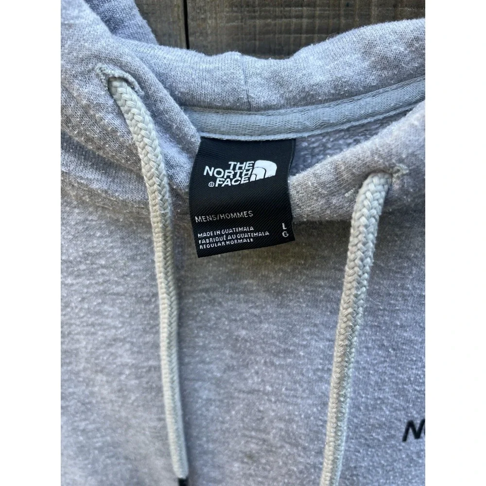 The North Face Men's Gray Hoodie Sz Large Sweatshirt Graphic Logo